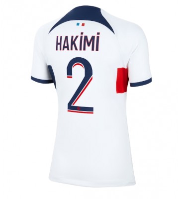 Paris Saint-Germain Achraf Hakimi #2 Segunda Equipación Mujer 2023-24 Manga Corta